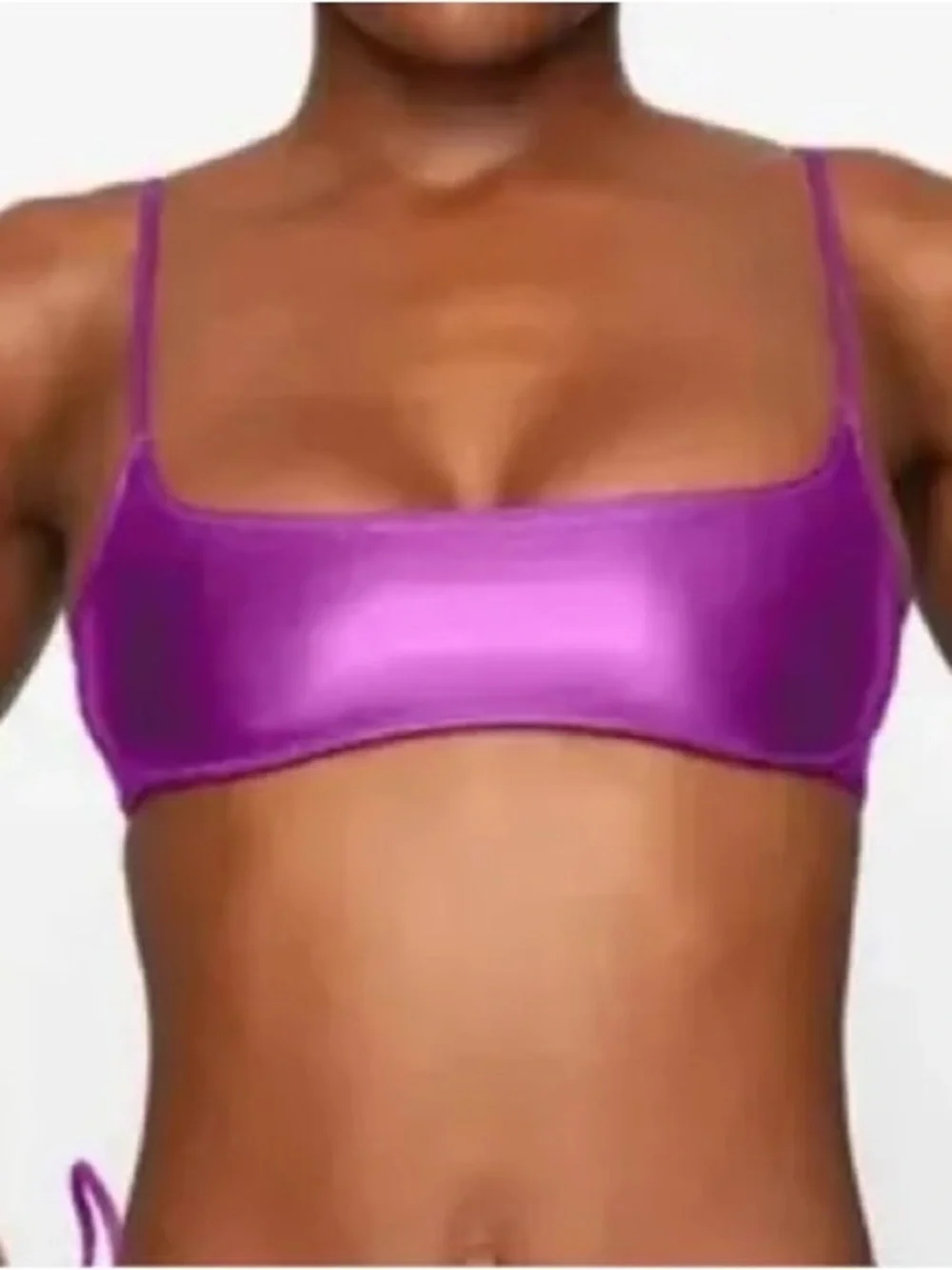 Skims Purple RARE Metallic String Scoop Top NWT Limited Edition Lolli NWT
